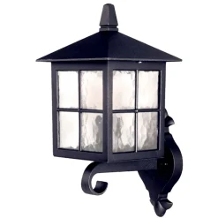 Wandlampe Schwarz IP44 Aluminium außen stilvoll