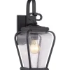 Wandlampe Schwarz IP44 Metall außen Vintage BIBURY
