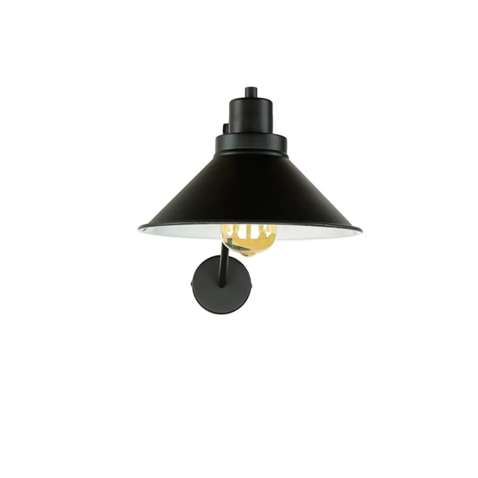 Wandlampe Schwarz Metall verstellbar XXL E27