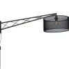 Wandlampe Schwarz T:118 cm E27 mit Schalter Wandleuchte