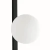 Wandlampe Schwarz Weiß Glaskugel E14 B:14 cm blendarm