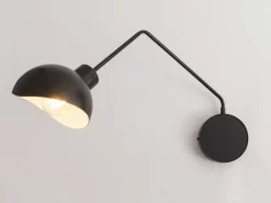 Wandlampe Schwarz Weiß Metall H:30 cm E27 stylisch