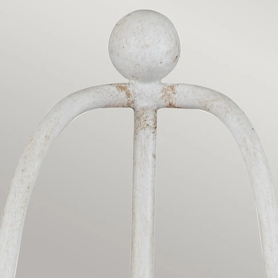 Wandlampe Shabby Weiß Antik Metall H: 41,8 cm Landhaus