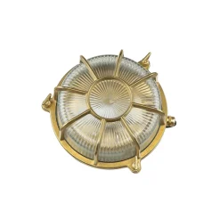 Wandlampe SIFNOS Messing IP64 rund Ø24cm Außenwand