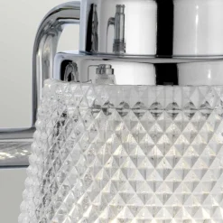 Wandlampe Spiegel LED G9 IP44 B: 34,5 cm Metall Glas in Chrom