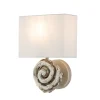 Wandlampe Stoff 31,8 cm hoch Creme Weiß