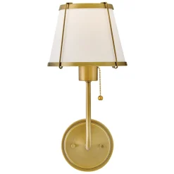 Wandlampe Stoff Metall E27 40 cm hoch mit Schalter