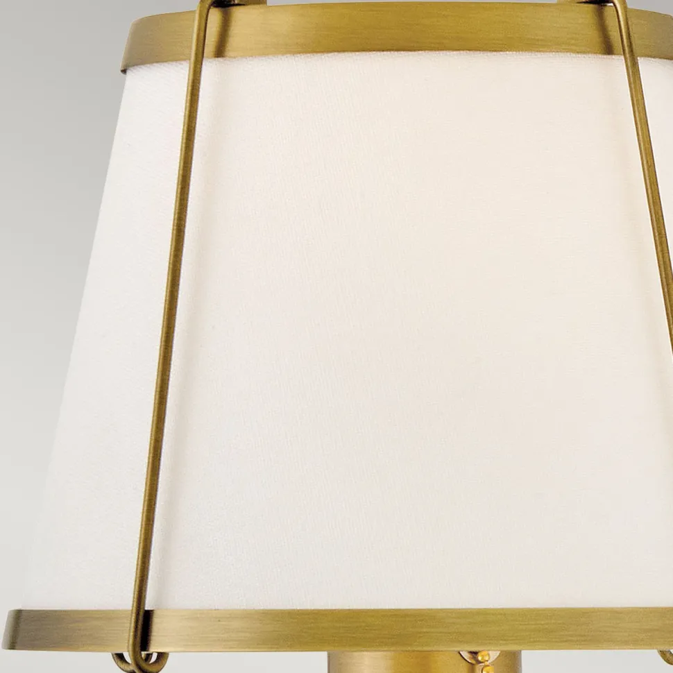 Wandlampe Stoff Metall E27 40 cm hoch mit Schalter