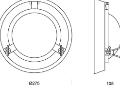 Wandlampe Treppenhaus Bad Chrom Echt-Messing rund