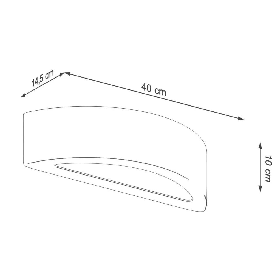 Wandlampe Up Down Beton 40 cm indirekt E27 innen