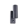Wandlampe Up Down Bewegungsmelder Anthrazit IP44 außen