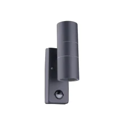 Wandlampe Up Down Bewegungsmelder Anthrazit IP44 außen