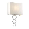 Wandlampe Up Down Creme Chrom Stoff Metall Modern