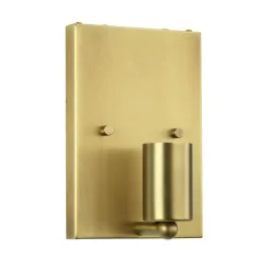 Wandlampe Up Down Creme Messing Stoff Kunstseide