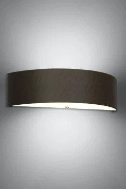 Wandlampe Up Down Schwarz Stoff Glas 45 cm indirekt