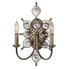 Wandlampe VELA Silber floral 2xE14 Modern Lampe