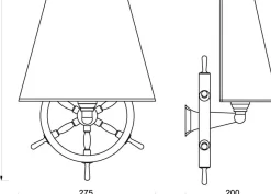 Wandlampe VELIERO Messing Maritim außergewöhnlich