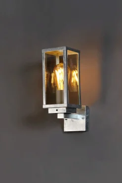 Wandlampe Vintage Aluminium in Zink IP44 E27 B:11 cm