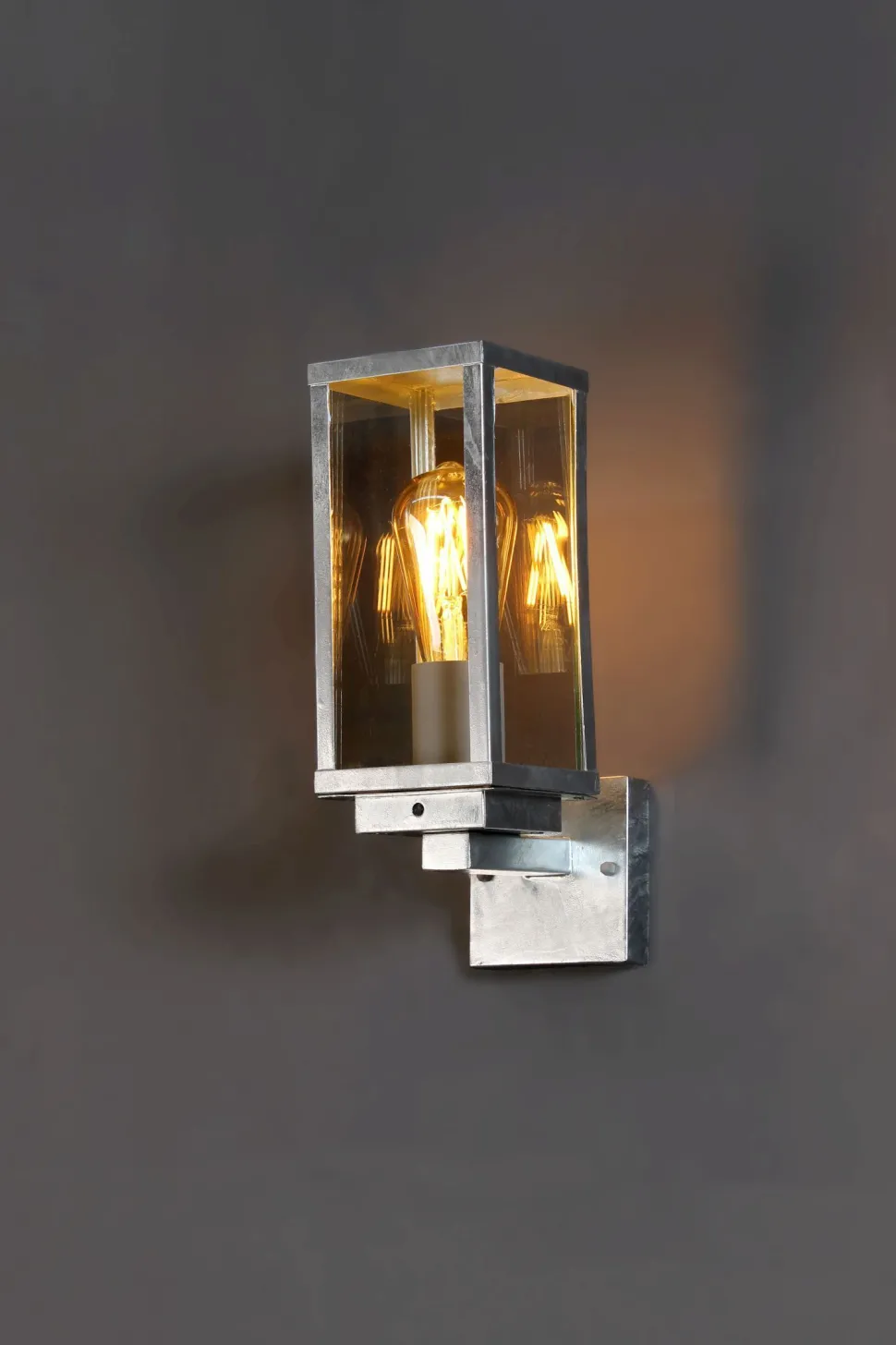 Wandlampe Vintage Aluminium in Zink IP44 E27 B:11 cm