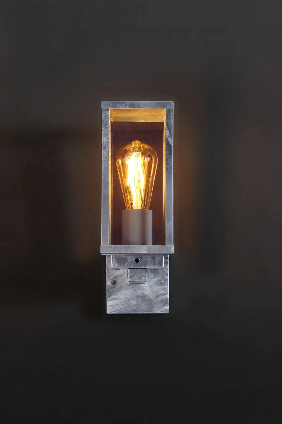 Wandlampe Vintage Aluminium in Zink IP44 E27 B:11 cm