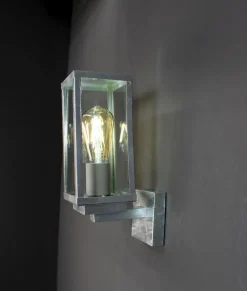 Wandlampe Vintage Aluminium in Zink IP44 E27 B:11 cm