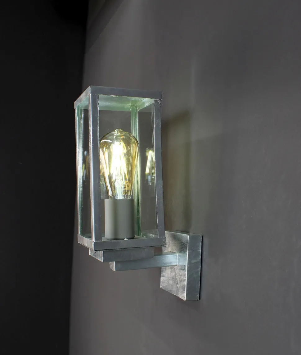 Wandlampe Vintage Aluminium in Zink IP44 E27 B:11 cm