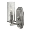 Wandlampe Vintage Design Regelglas in Nickel antik