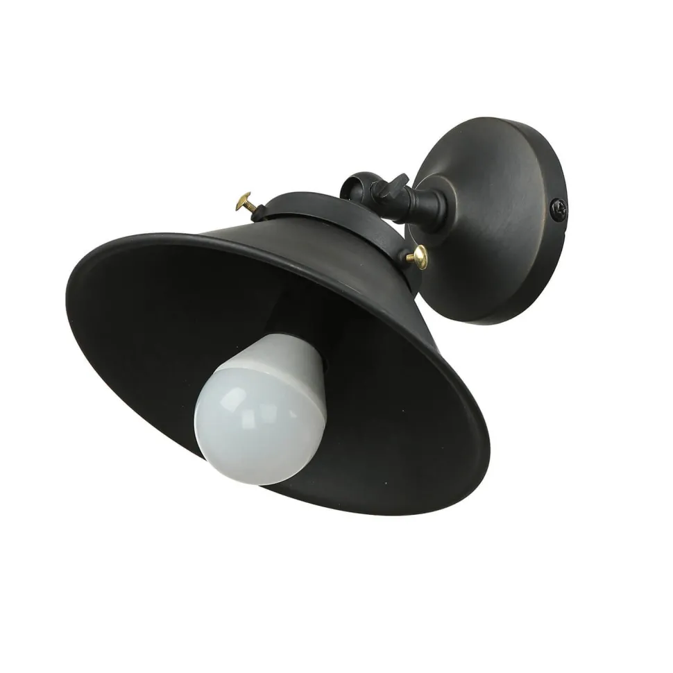 Wandlampe Vintage in Bronze aus echtem Messing