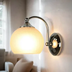 Wandlampe Weiß Chrom NABO Wandleuchte Bad Flur