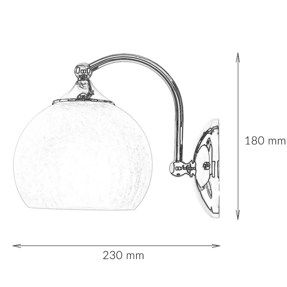 Wandlampe Weiß Chrom NABO Wandleuchte Bad Flur