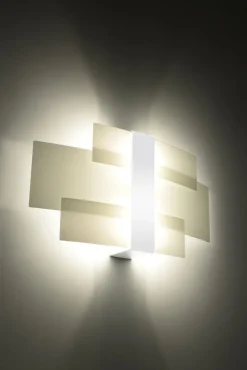 Wandlampe Weiß Glas Metall Modern 2x G9 MAGO