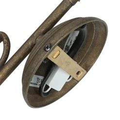 Wandlampe Weiß Glasschirm aus Echt-Messing Antik