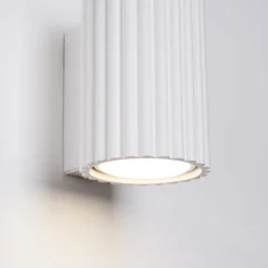 Wandlampe Weiß klein H: 10 cm GU10 aus Aluminium