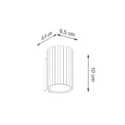 Wandlampe Weiß klein H: 10 cm GU10 aus Aluminium