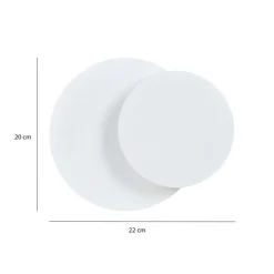 Wandlampe Weiß Metall Holz rund Skandinavisch G9