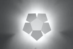 Wandlampe Weiß Metall Lichteffekt Modern dekorativ