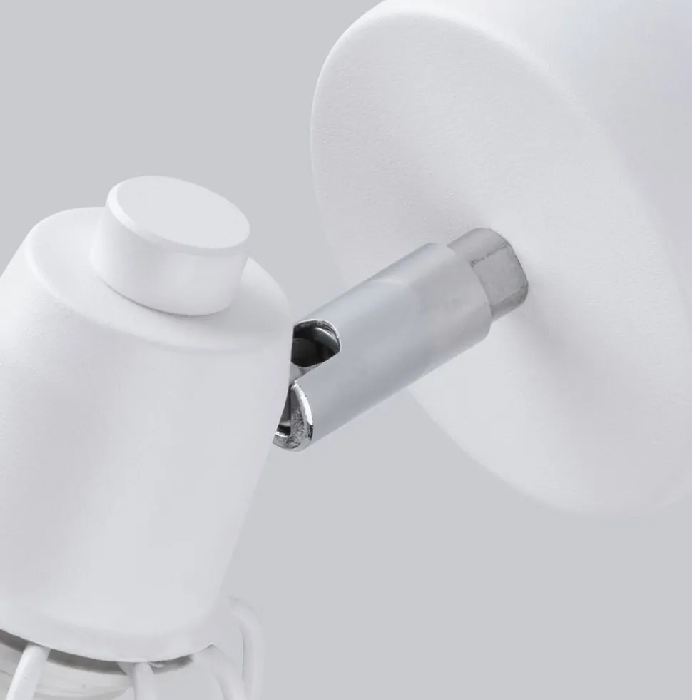 Wandlampe Weiß schwenkbar Draht Schirm E27 Retro