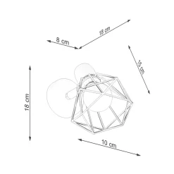 Wandlampe Weiß schwenkbar Draht Schirm E27 Retro