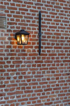 Wandlaterne außen Aluminium Glas E27 IP44 20 cm hoch