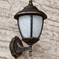 Wandlaterne für Außen Wandleuchte MADRID gold antik