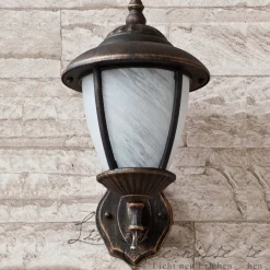 Wandlaterne für Außen Wandleuchte MADRID gold antik