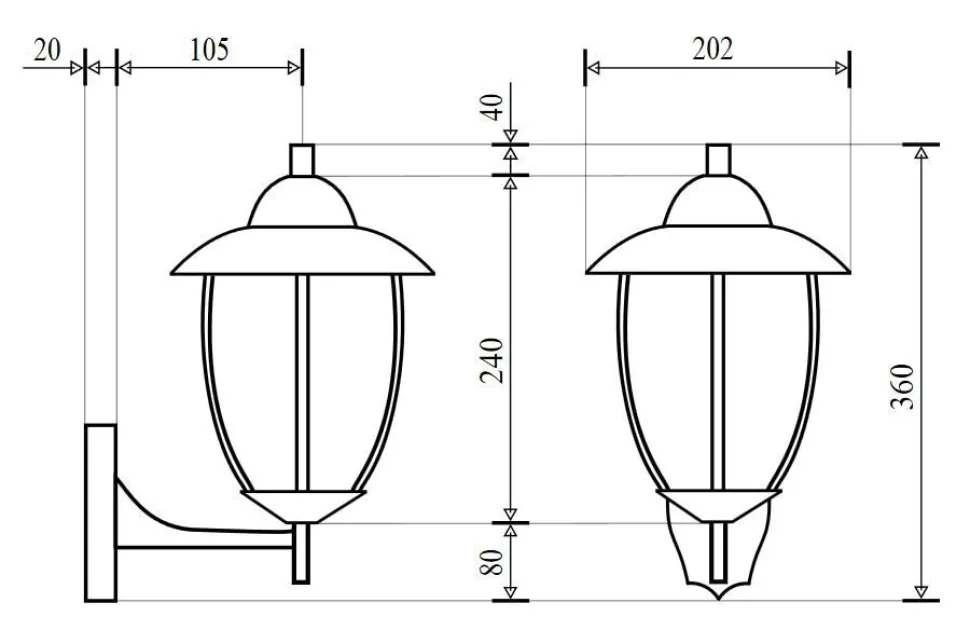 Wandlaterne für Außen Wandleuchte MADRID gold antik