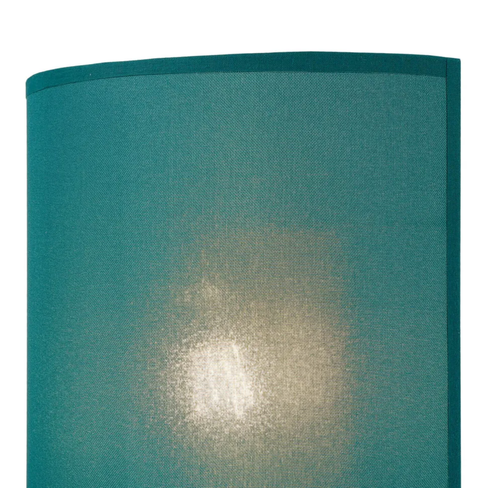 Wandleuchte ALICE Stoff Schirm Petrol halbrund Loft