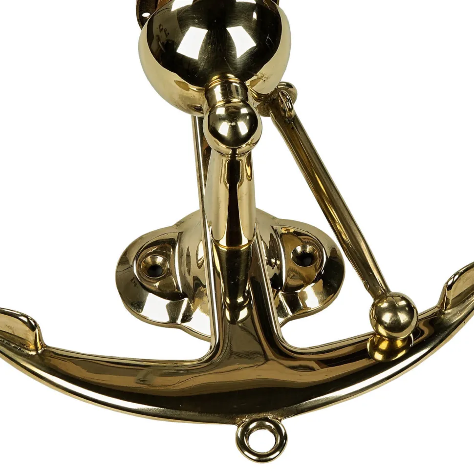 Wandleuchte Antik aus Messing Maritim edel