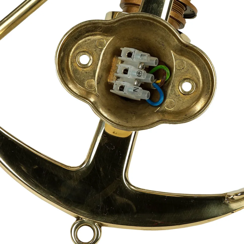 Wandleuchte Antik aus Messing Maritim edel