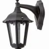 Wandleuchte Außen Aluminium IP44 Schwarz Rustikal