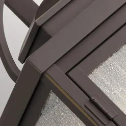 Wandleuchte außen Aluminium Glas H: 37,2 cm IP44 in Bronze