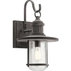 Wandleuchte Außen Aluminium Regenglas IP44 Maritim