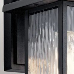 Wandleuchte außen Aluminium Glas E27 IP44 25,8 cm hoch