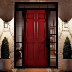 Wandleuchte außen Aluminium Glas E27 IP44 25,8 cm hoch